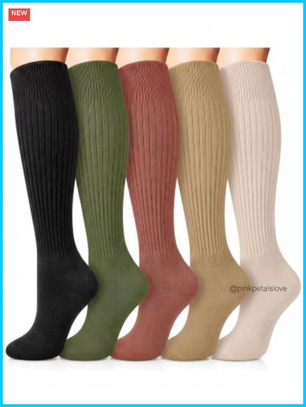 Slouchy Knee High Socks Women Cotton Blend Boot Socks